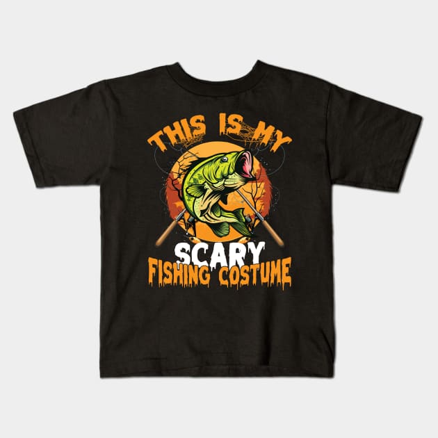 Fishing Pumpkin Halloween Custome Funny Ideas For Men Women Kids T-Shirt by reginaturner